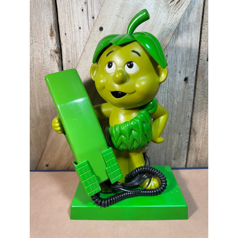 Vintage 1984 Pillsbury Little Sprout Telephone Phone Green Giant Figure Promo